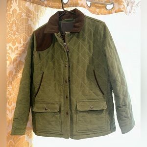 L.L. Bean green quilted jacket.